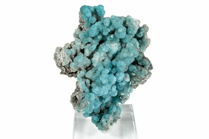 Sparkling, Vibrant Blue Hemimorphite - M'fouati Mine, Congo #243513